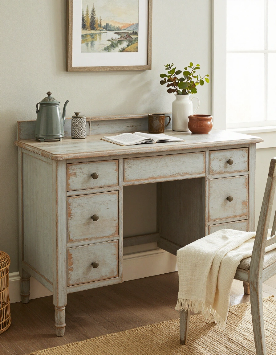 7. Rustic Farmhouse Desk