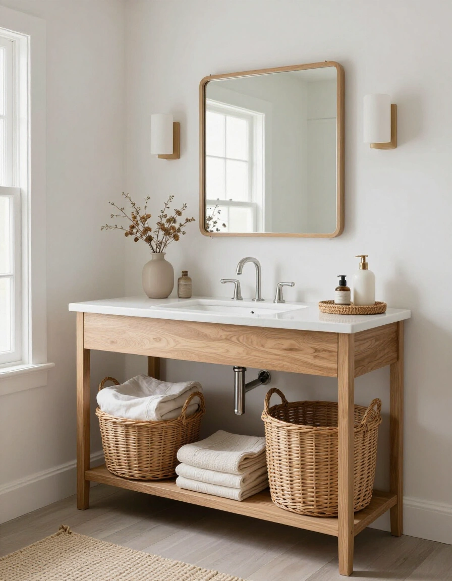 29. Classic Boho Bathroom Vanity