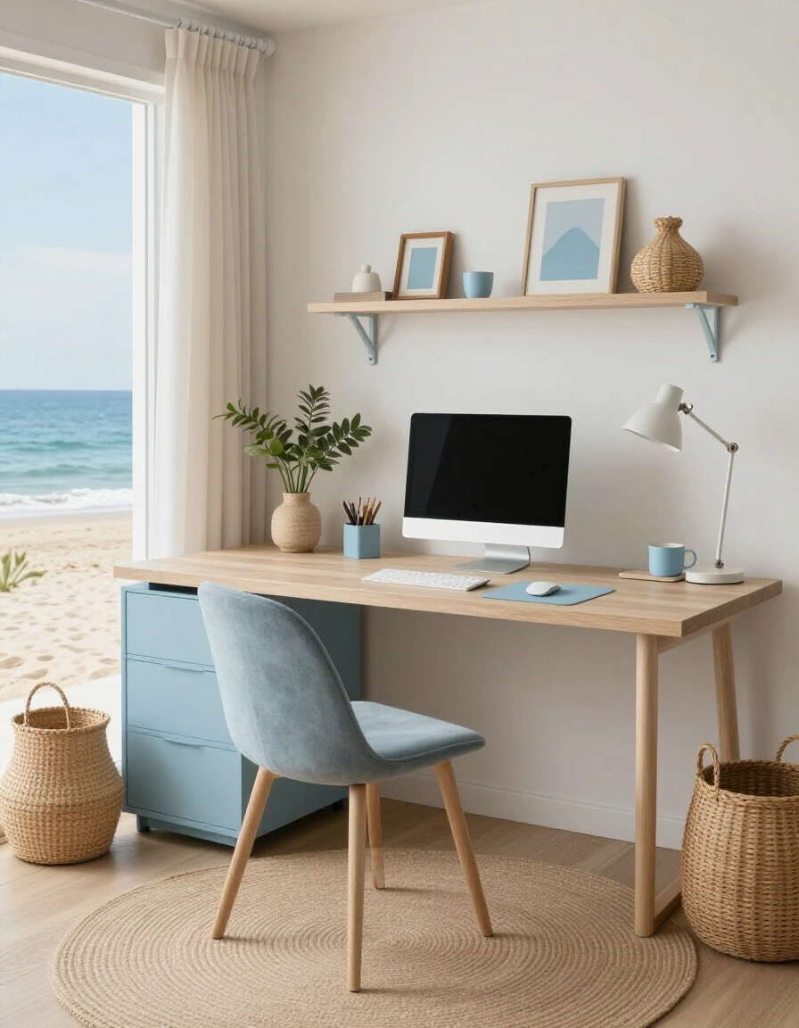 16. Coastal Calm Workspace