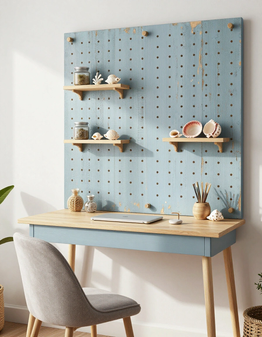 16. Coastal Pegboard Vibes