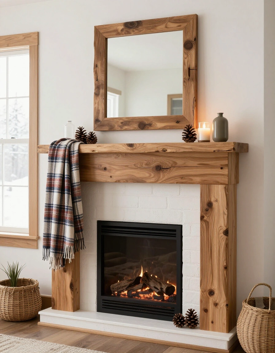 2. Cozy Cabin-Inspired Mantel