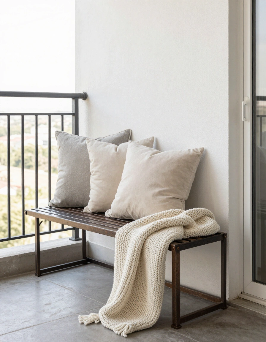 2. Cozy Industrial Balcony