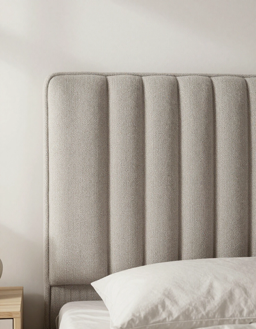 2. Cozy Knit Fabric Headboard