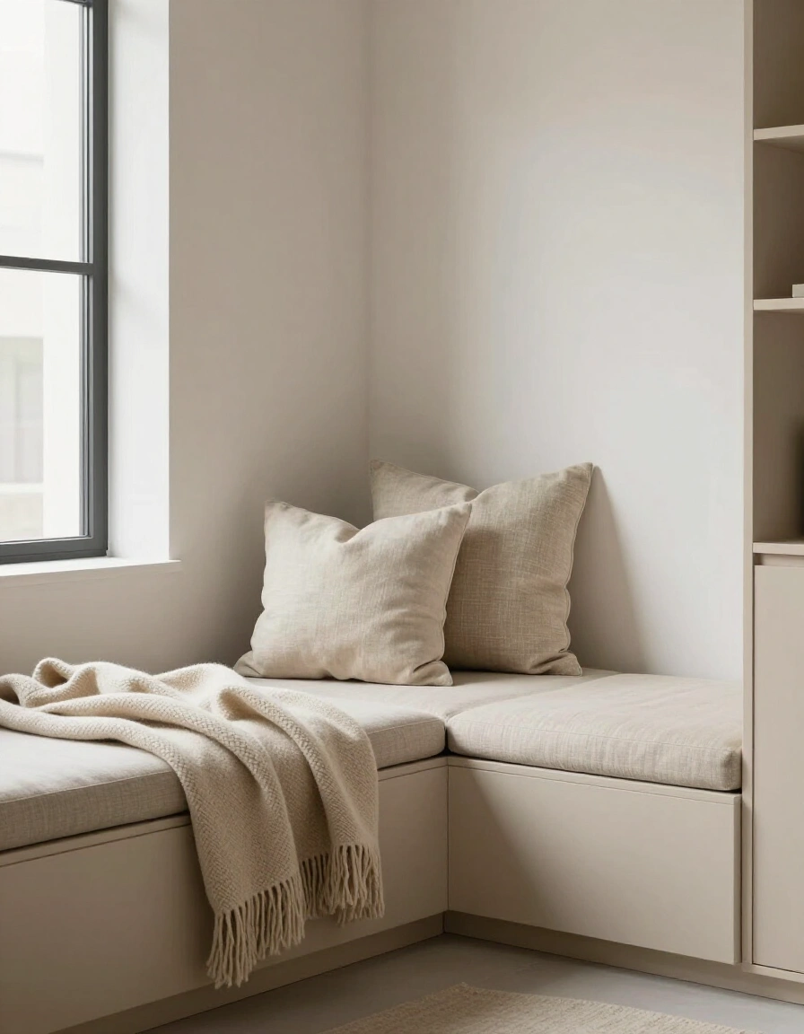 2. Cozy Minimalist Office Nook