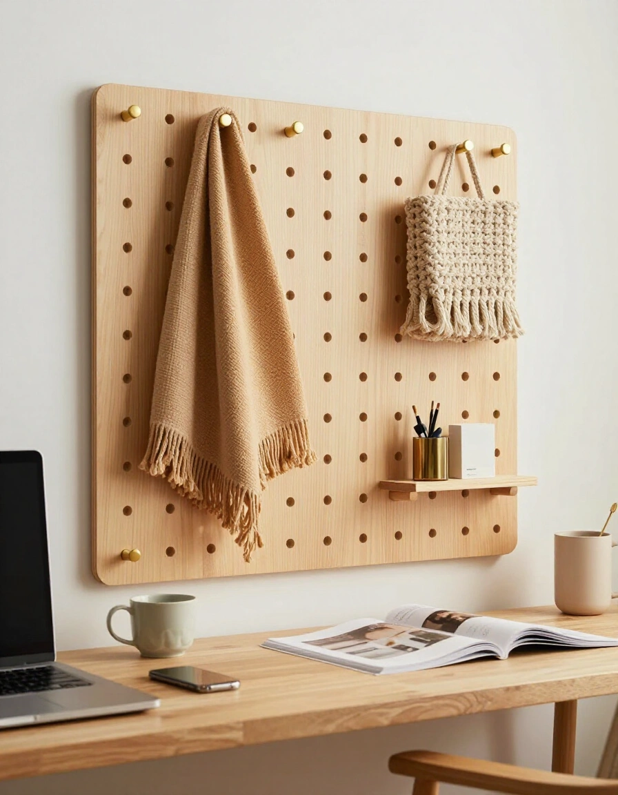 2. Cozy Pegboard Delight