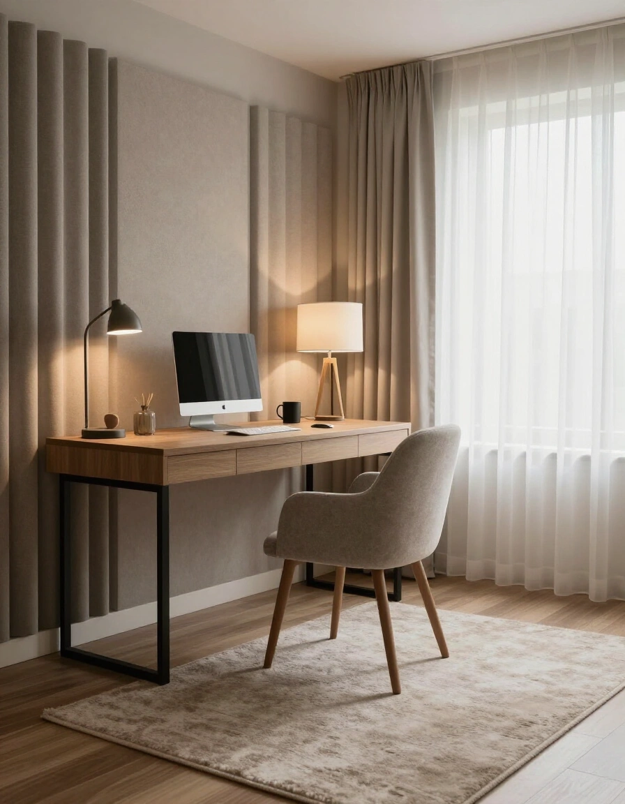 2. Cozy Soundproof Home Office