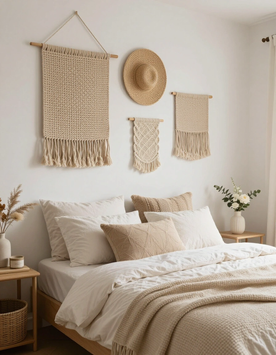 2. Cozy Textured Wall Hangings