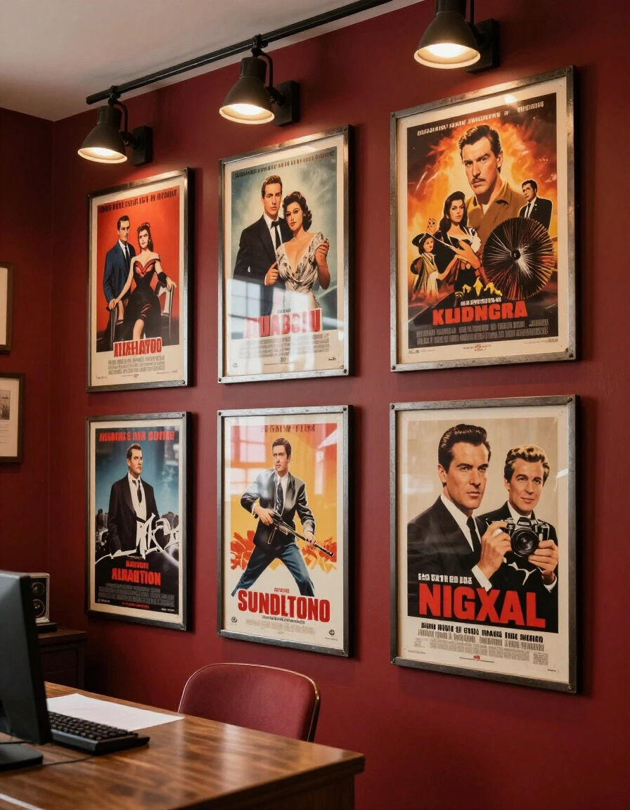 25. Vintage Movie Poster Gallery Wall
