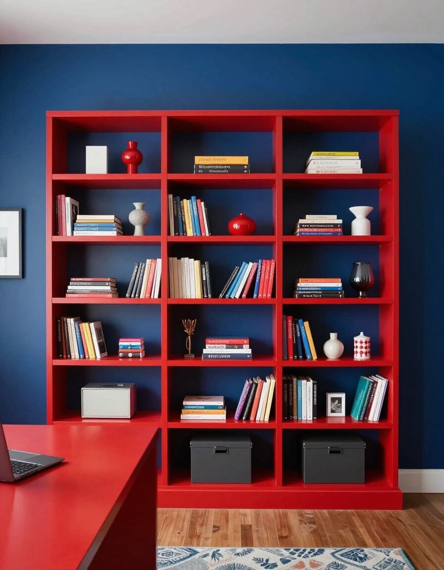 10. Go for a Bold Bookshelf