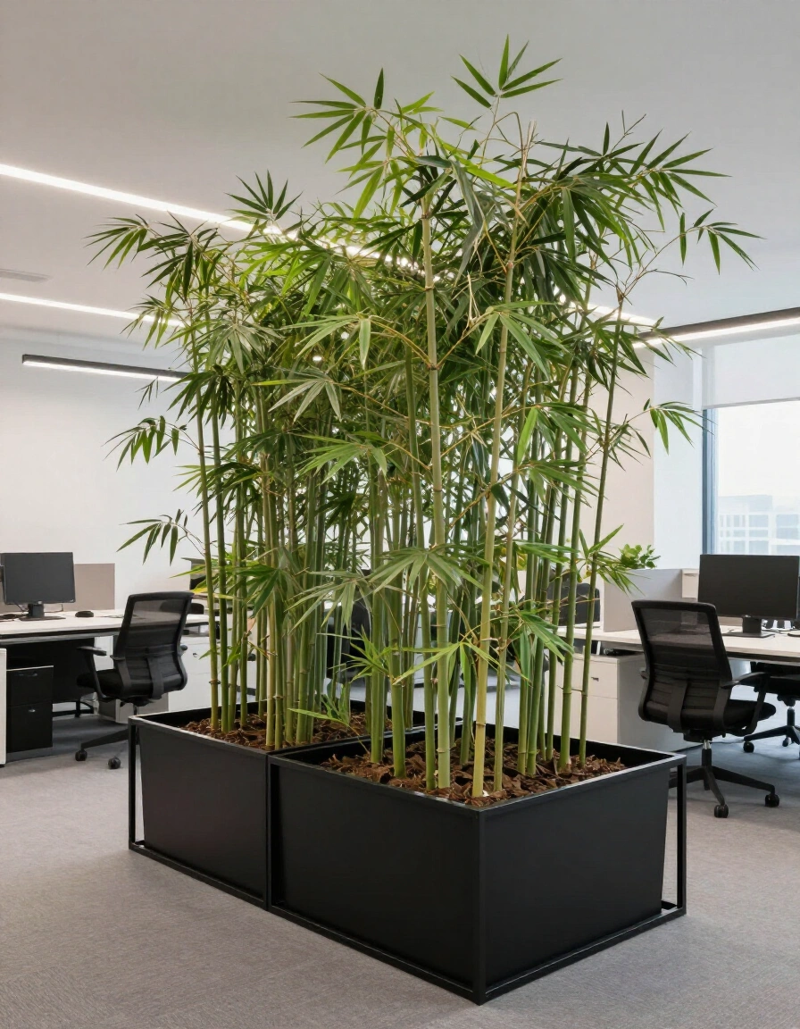 4. Modern Home Office Plant Decor