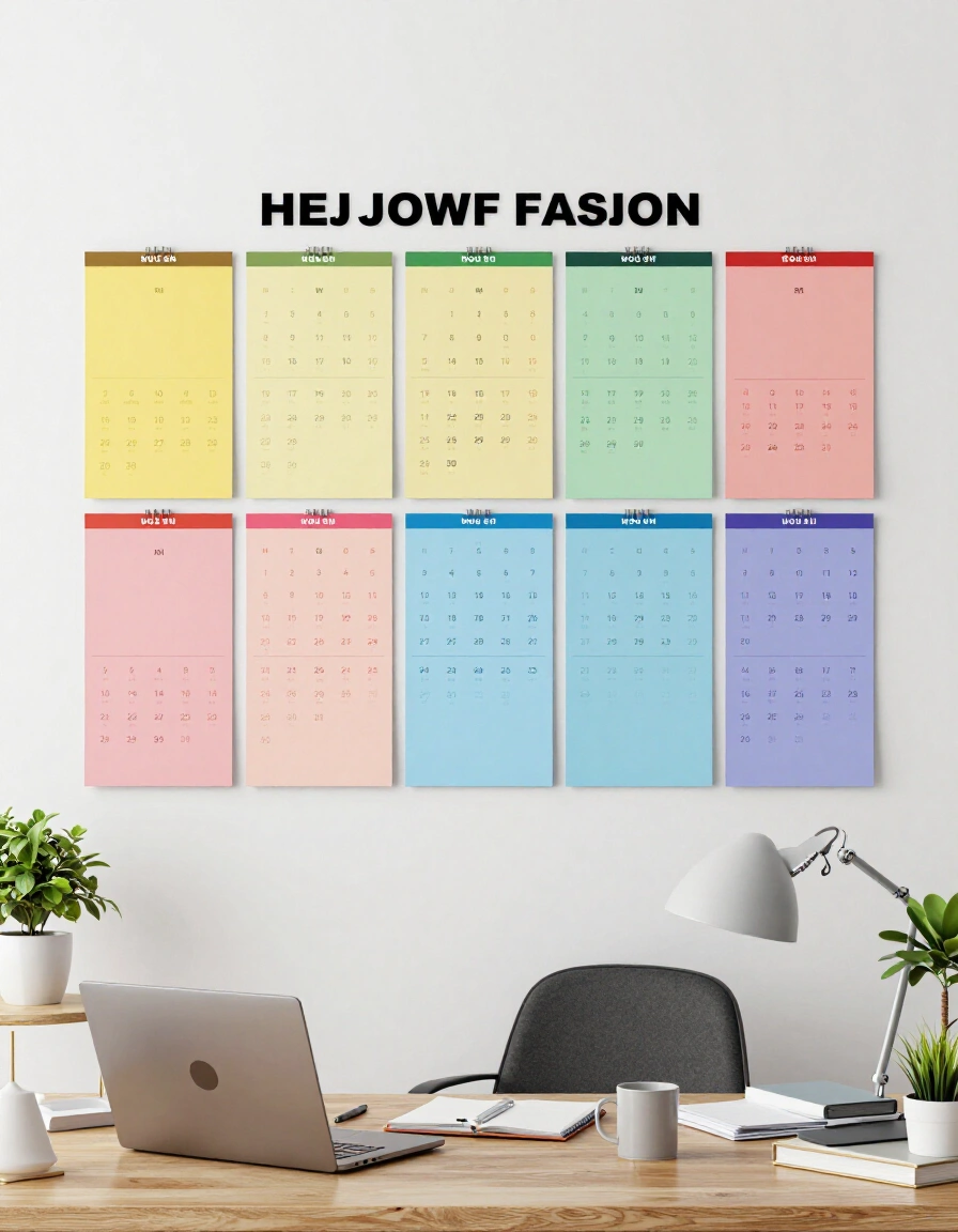 12. Try a Multi-Colored Wall Calendar