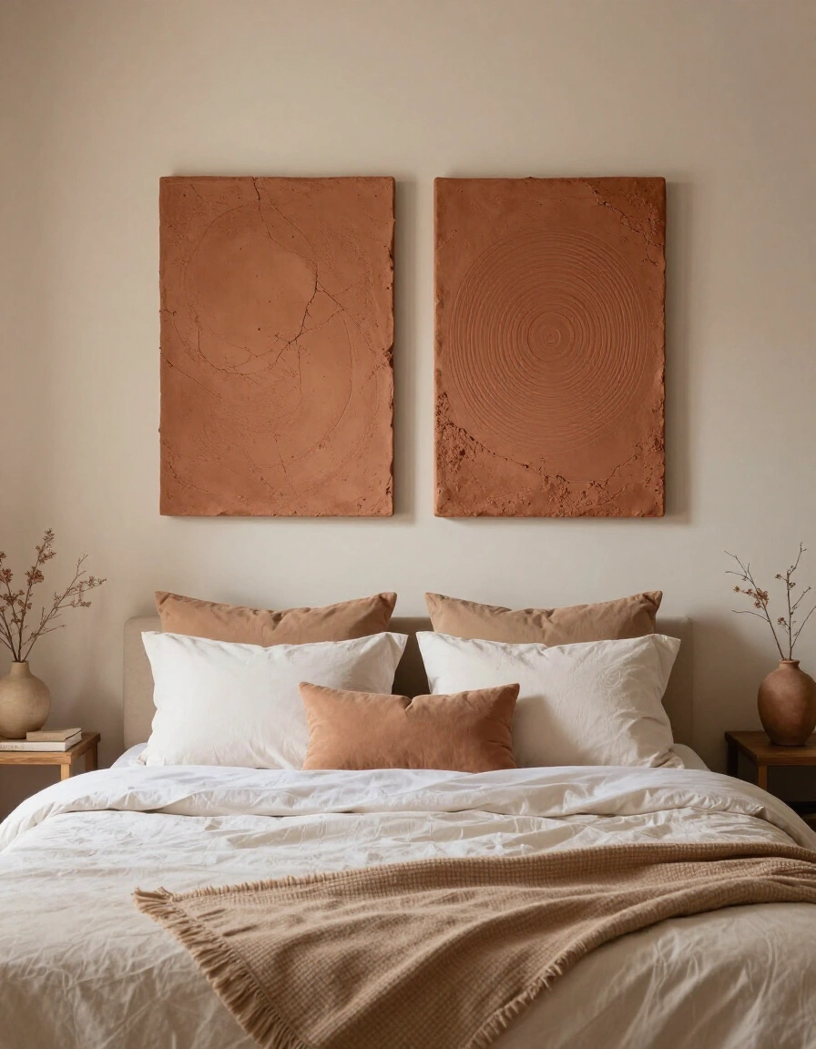 23. Earthy Clay Wall Art