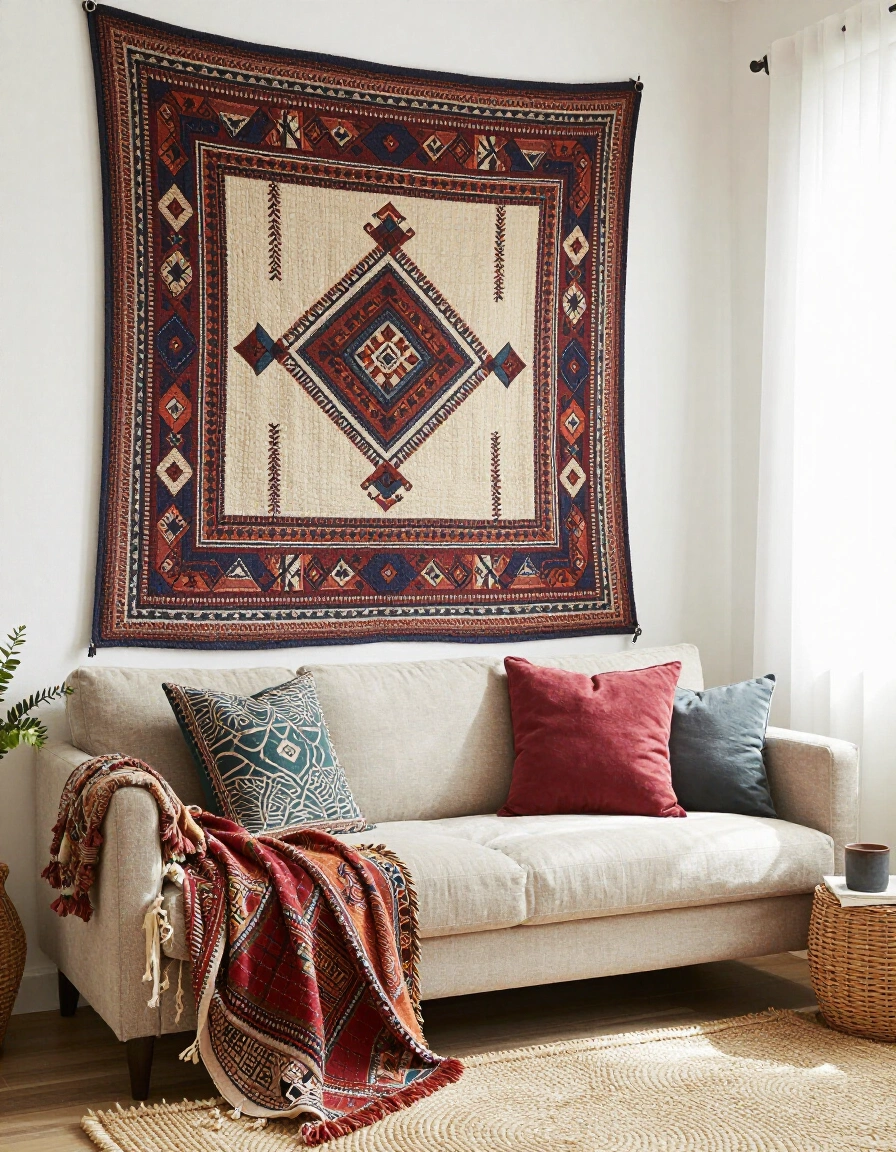 13. Eclectic Boho Bedroom Wall Tapestry