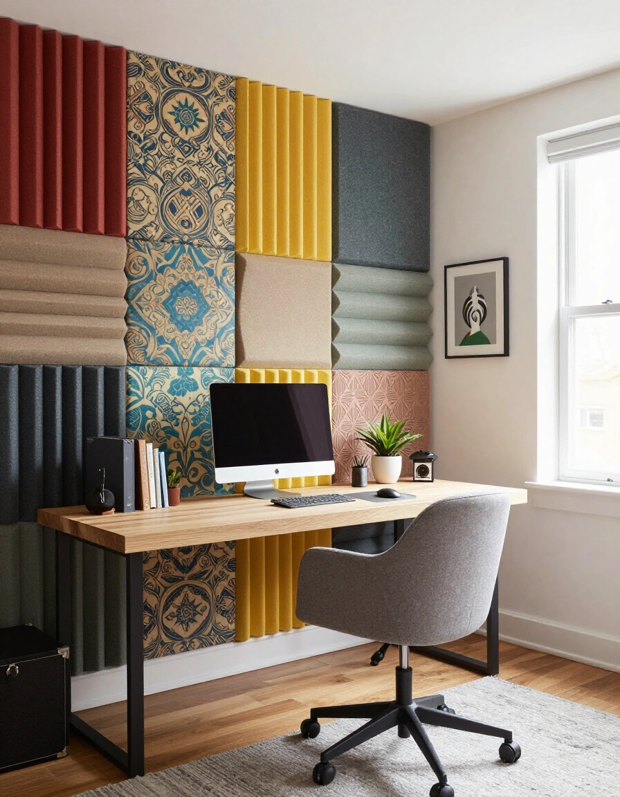 14. Eclectic Soundproof Home Office