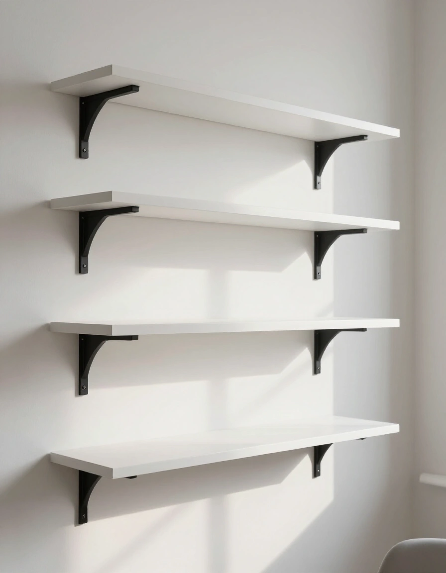 1. Minimal Elegance with Floating Shelves