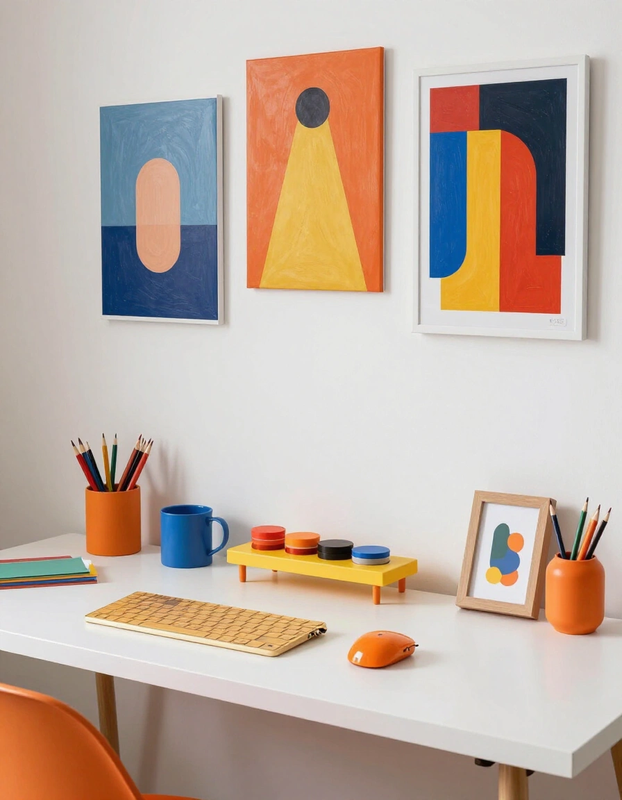 14. Artistic Desk Setup