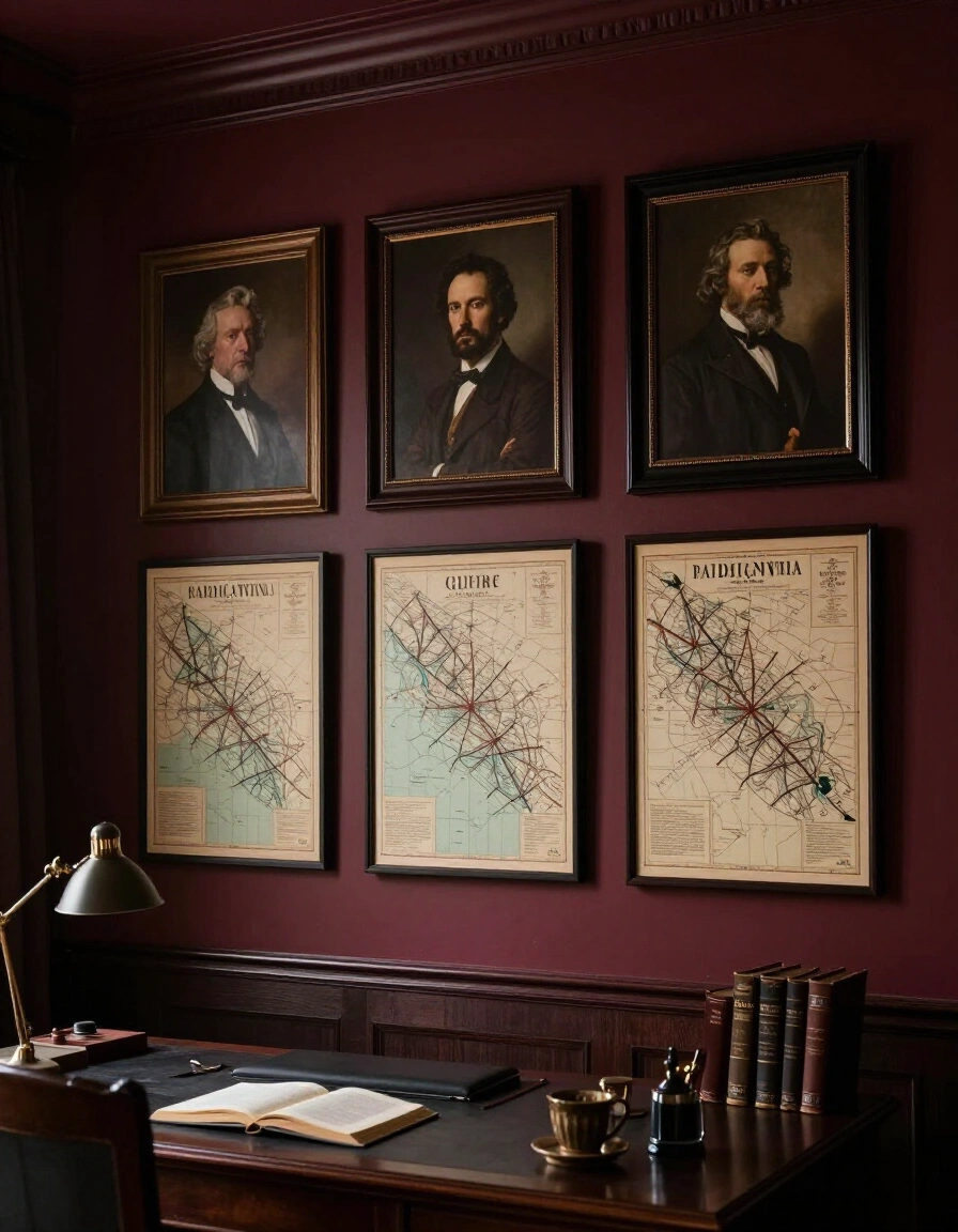 27. Dark Academia Gallery Wall