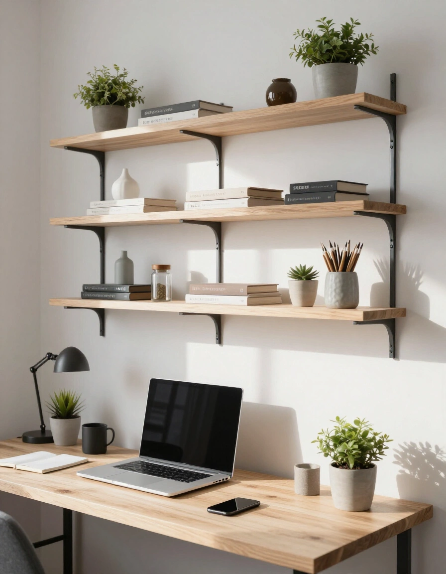 3. Organize with Wall-Mounted Shelves