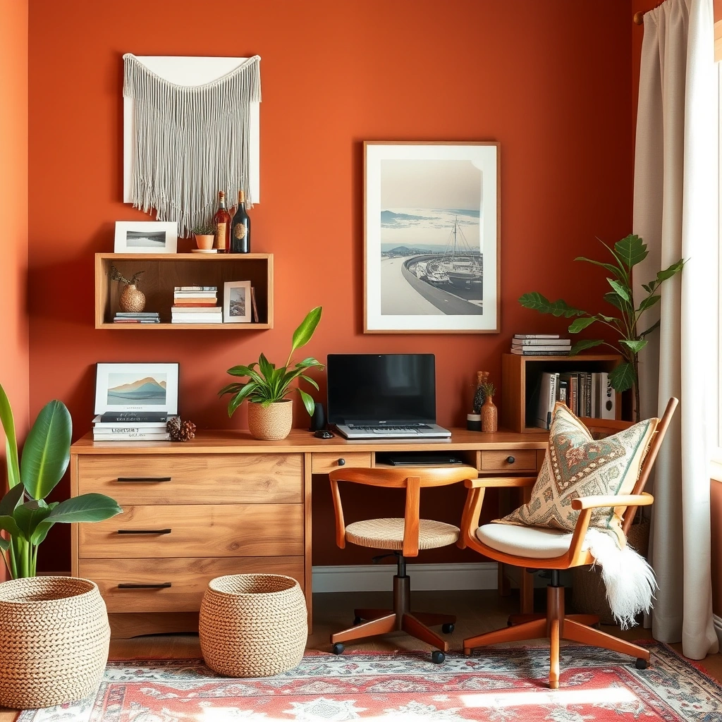 You are currently viewing 27 Boho Home Office Decor Ideas