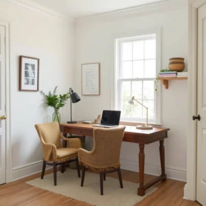 Read more about the article 24 Farmhouse Home Office Decor Ideas to Inspire Your Workspace