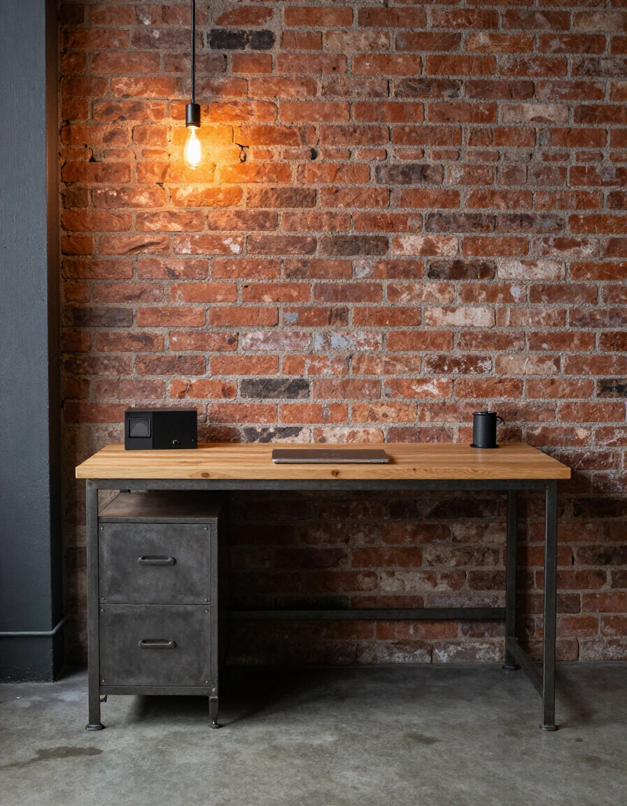 6. Industrial Desk Setup