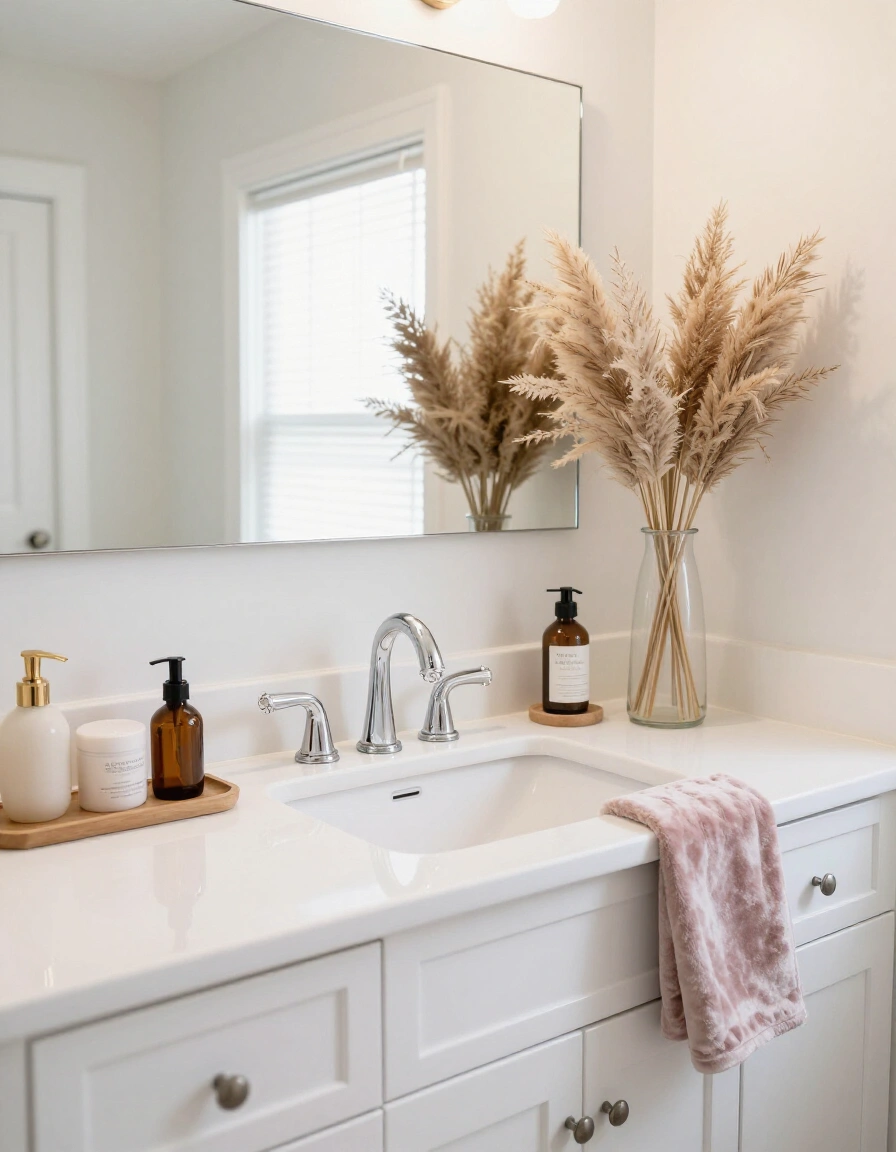 24. Glam Boho Bathroom Vanity