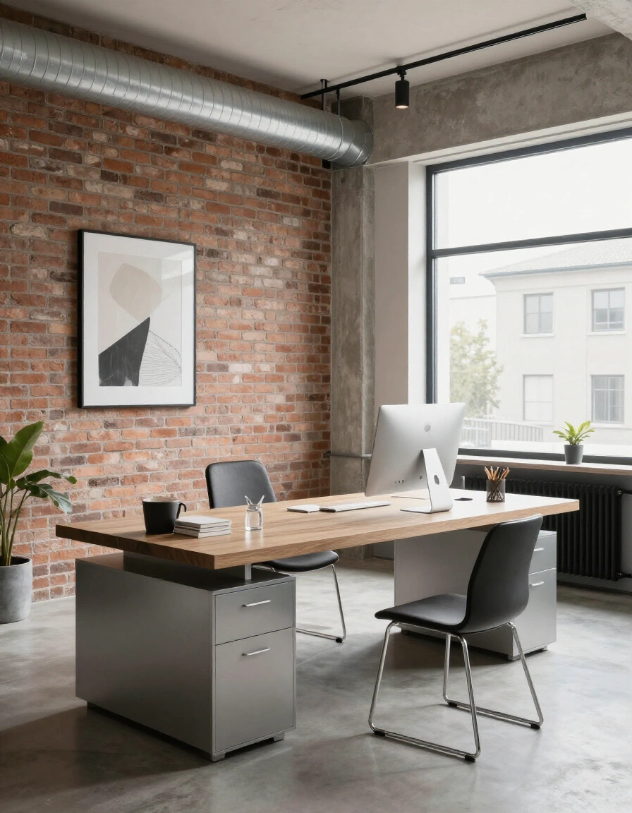 6. Industrial Chic Work Zone