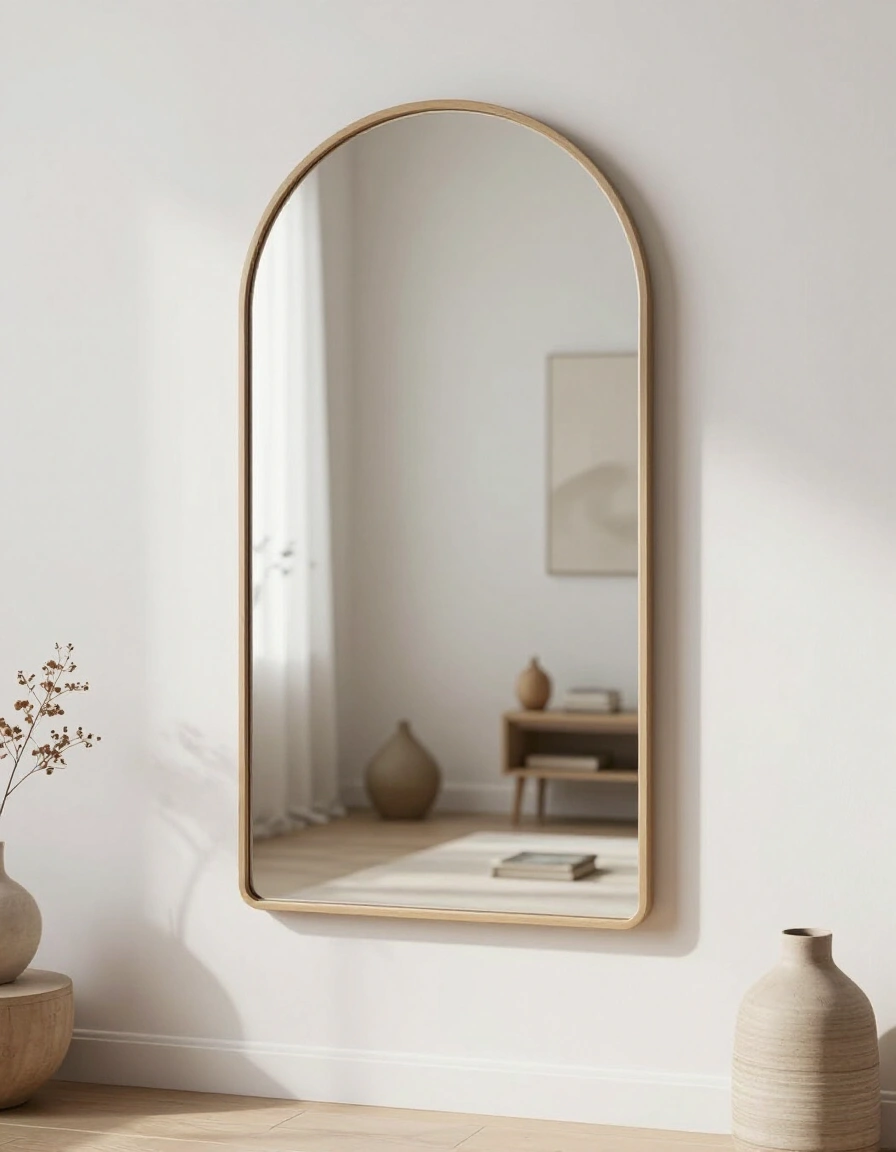 18. Japandi Ornate Wall Mirror