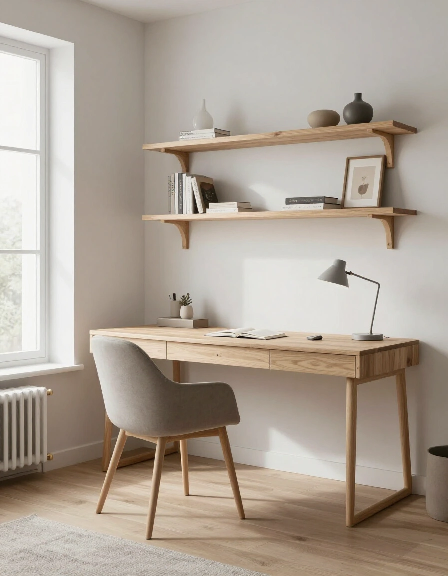 18. Japandi Zen Writing Area