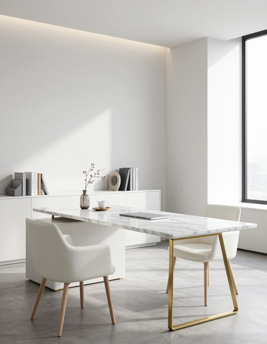 7. Luxury Minimalist Office Space