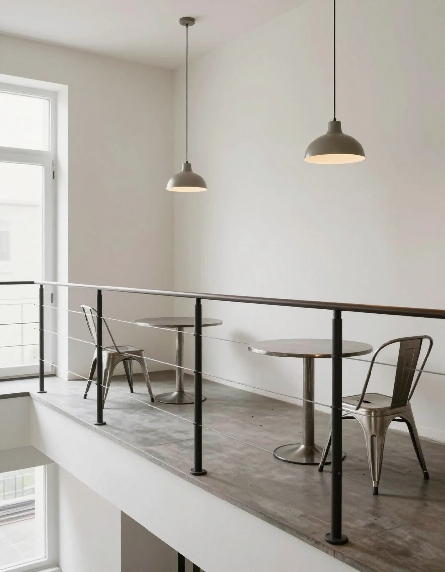 14. Mid-Century Modern Industrial Balcony