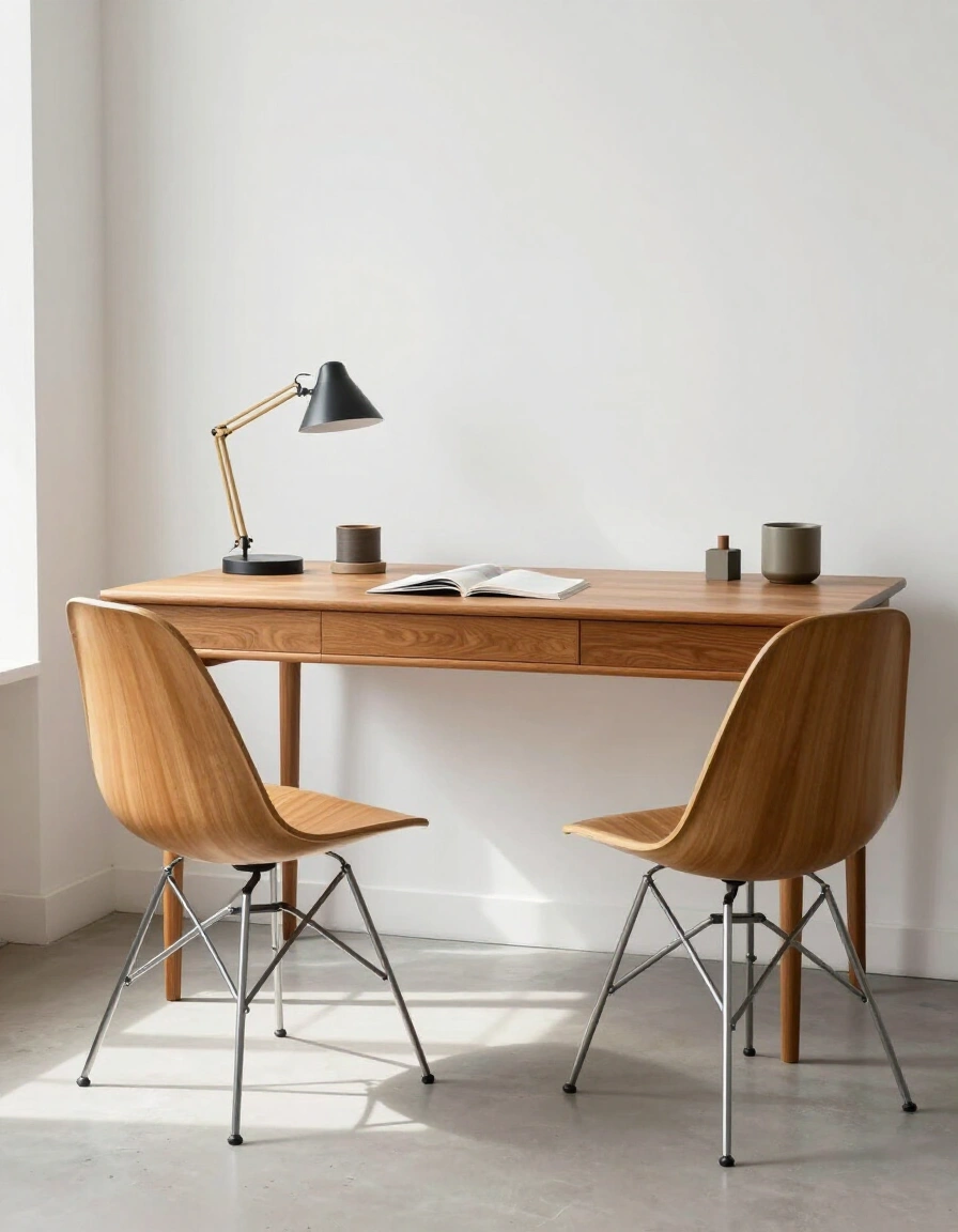 14. Mid-Century Modern Minimalist Desk