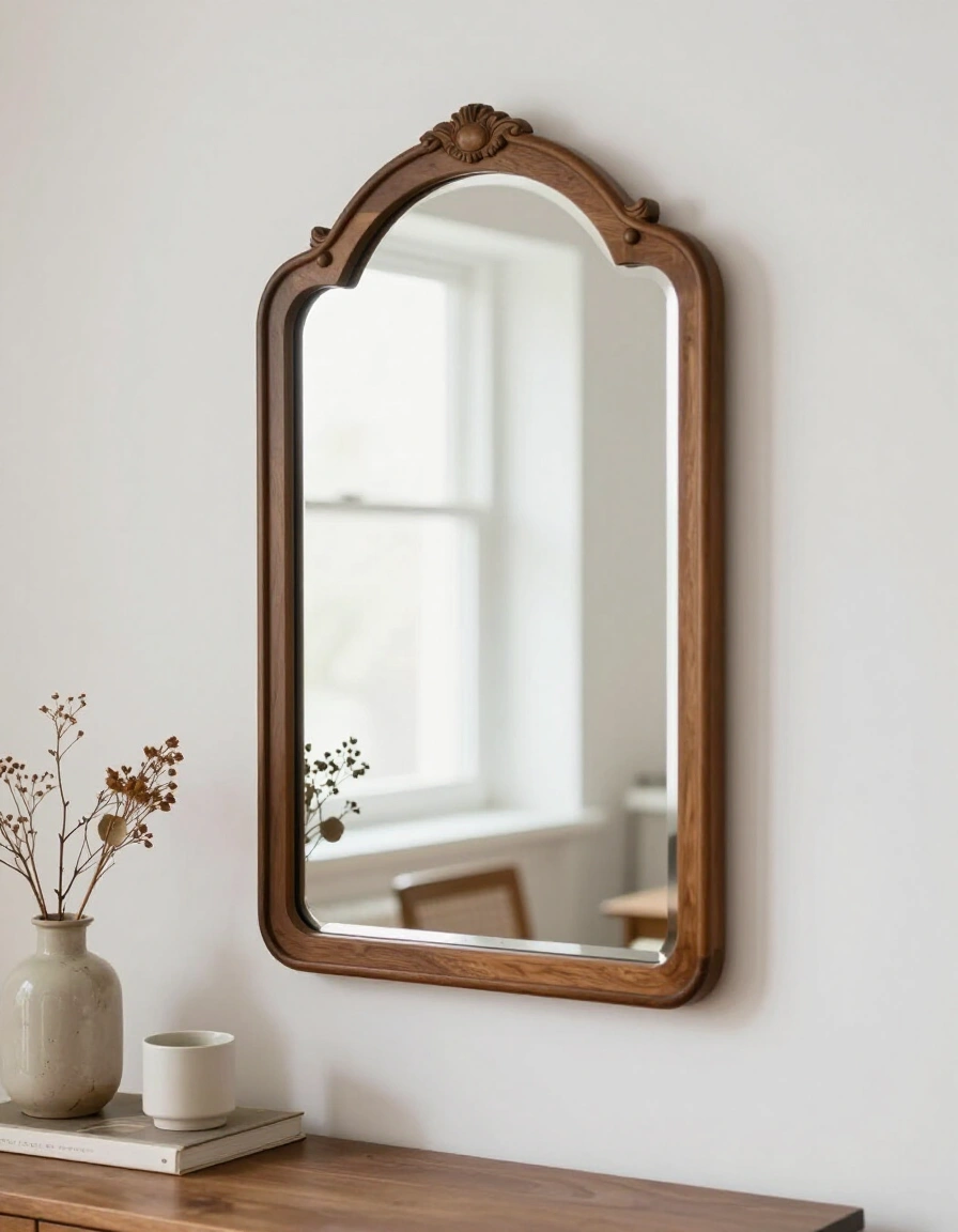 15. Mid-Century Modern Ornate Wall Mirror