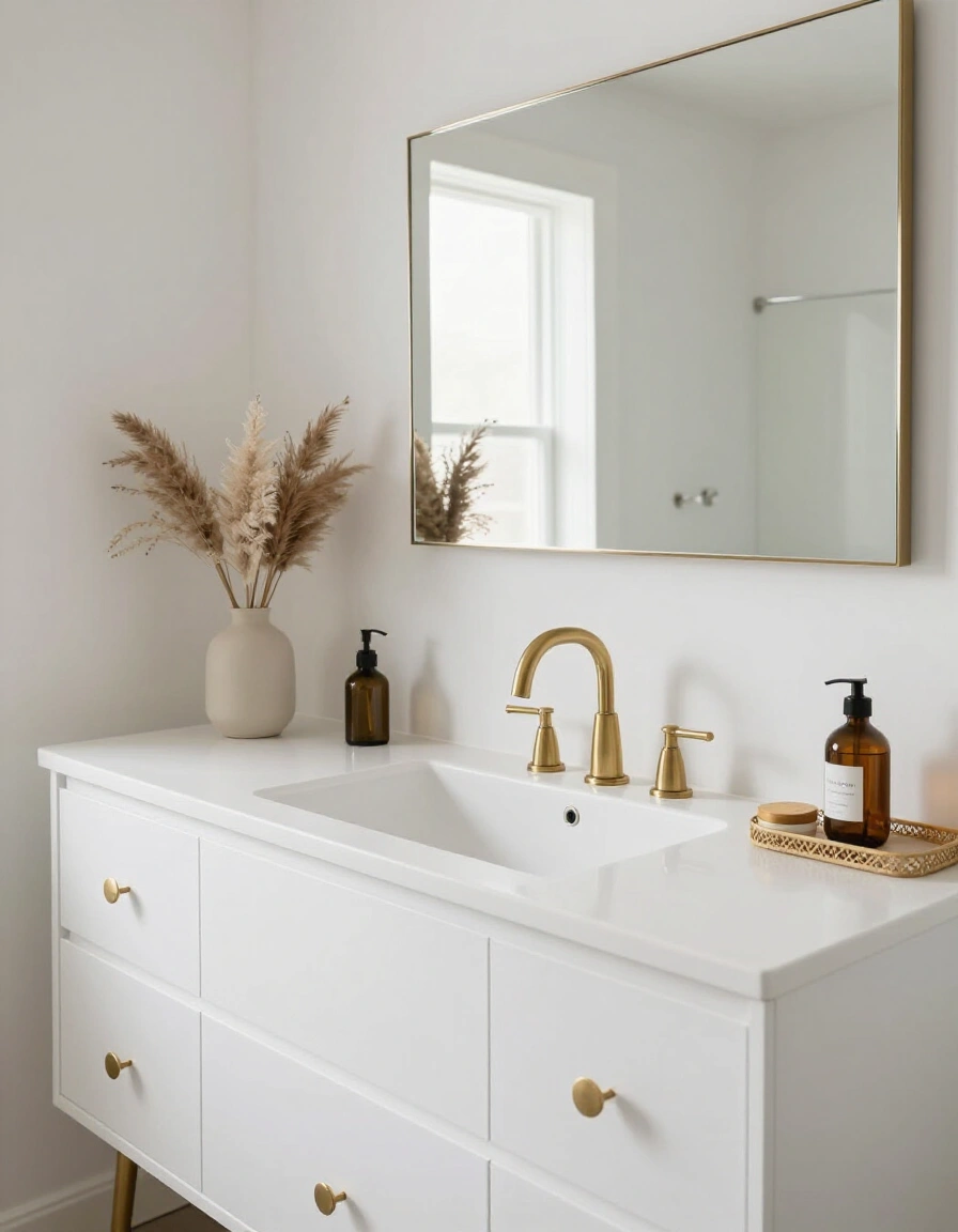 3. Modern Boho Bathroom Vanity