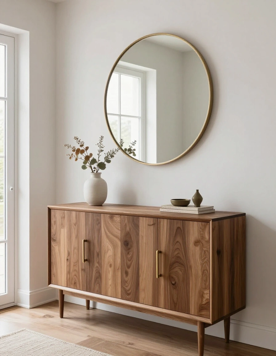 4. Modern Elegance with Brass Accents