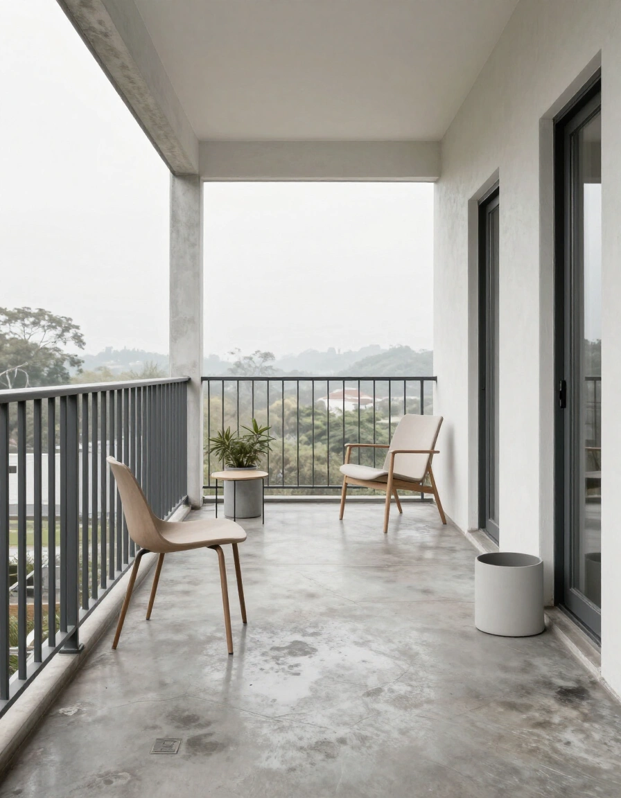 4. Modern Industrial Balcony