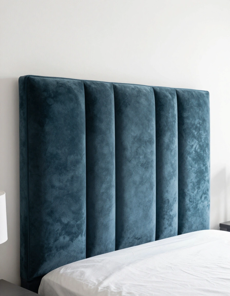 4. Modern Velvet Panel Headboard