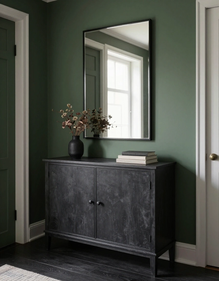 10. Moody/Dark Scandinavian Entryway