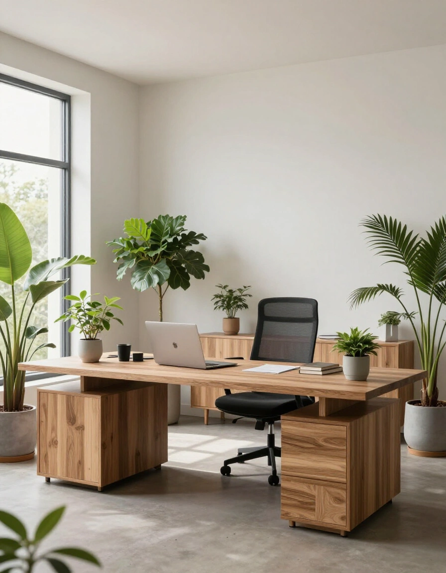 12. Nature-Inspired Minimalist Office