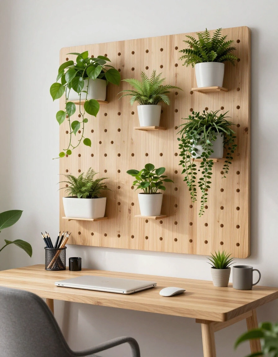 13. Nature-Inspired Pegboard Themes