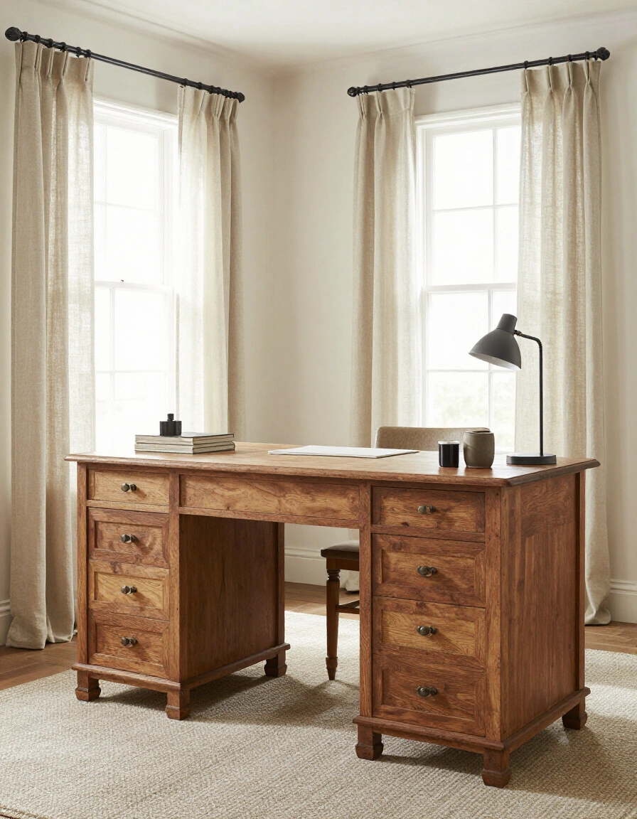 7. Rustic Farmhouse Writing Den