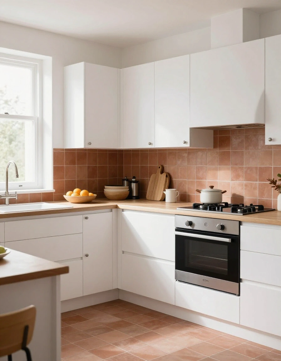 5. Scandinavian Desert Tones Backsplash