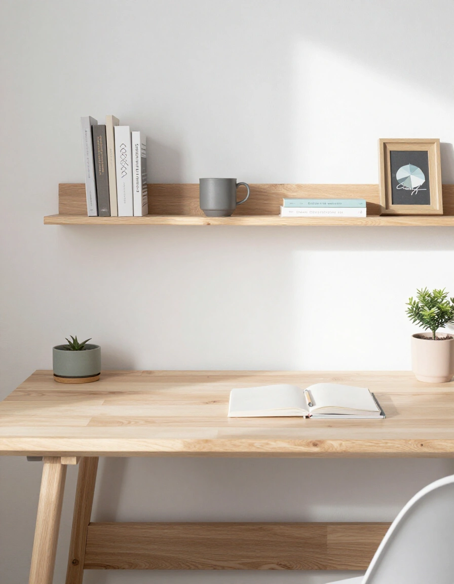 4. Scandinavian Minimalist Desk