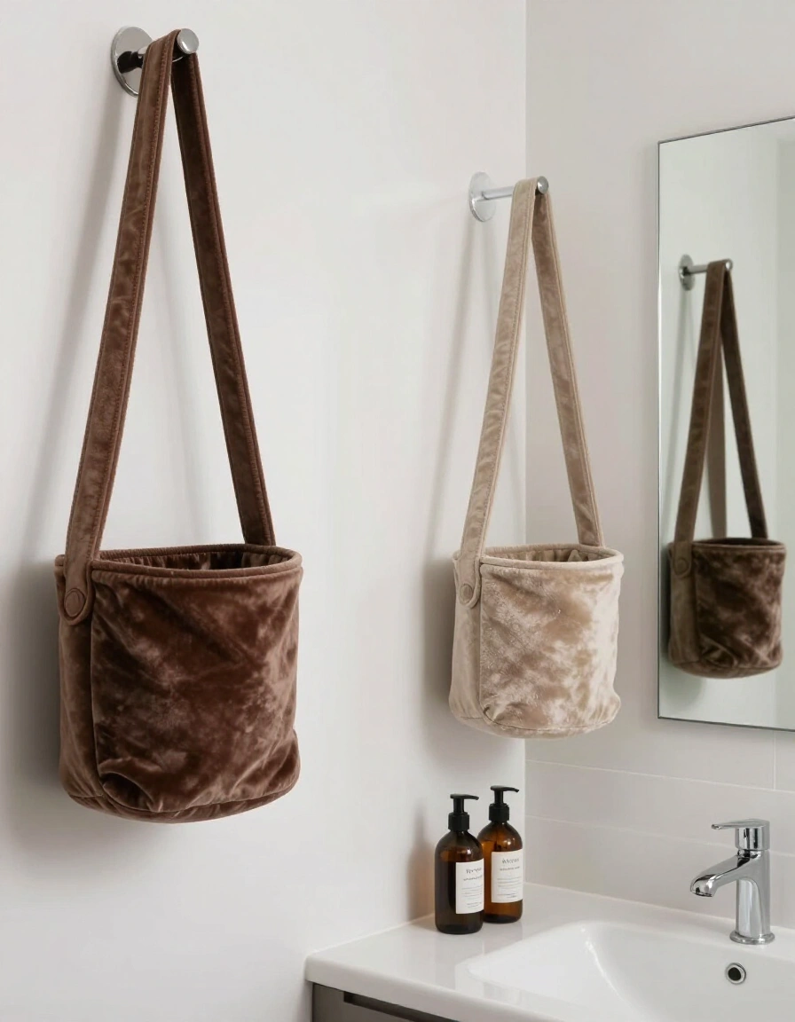 8. Touch of Luxury with Velvet Baskets