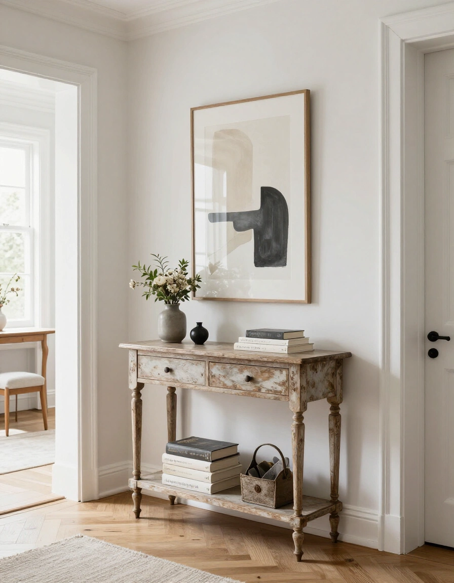 19. Vintage Charm in a Modern Space