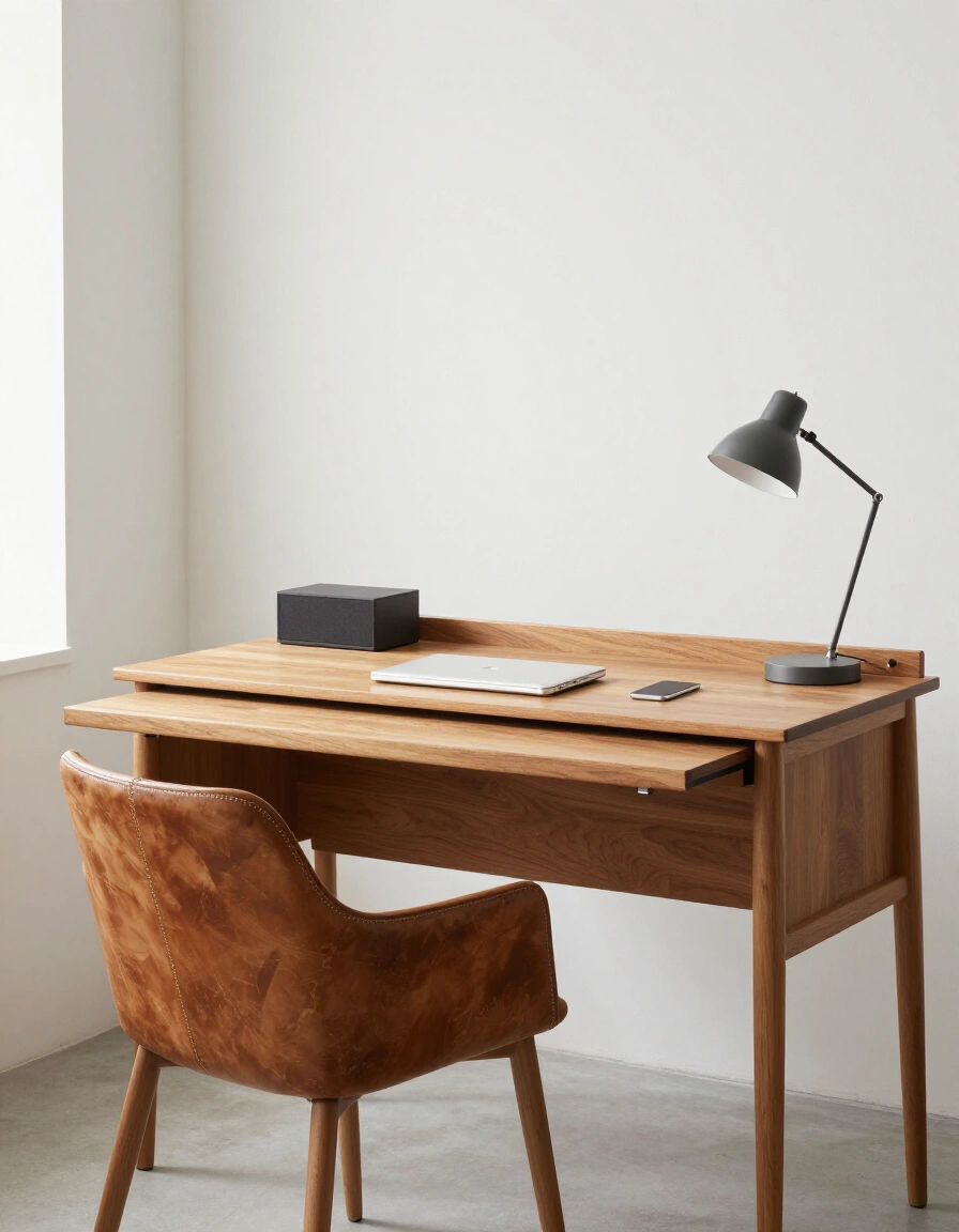 19. Vintage Minimalist Office Setup