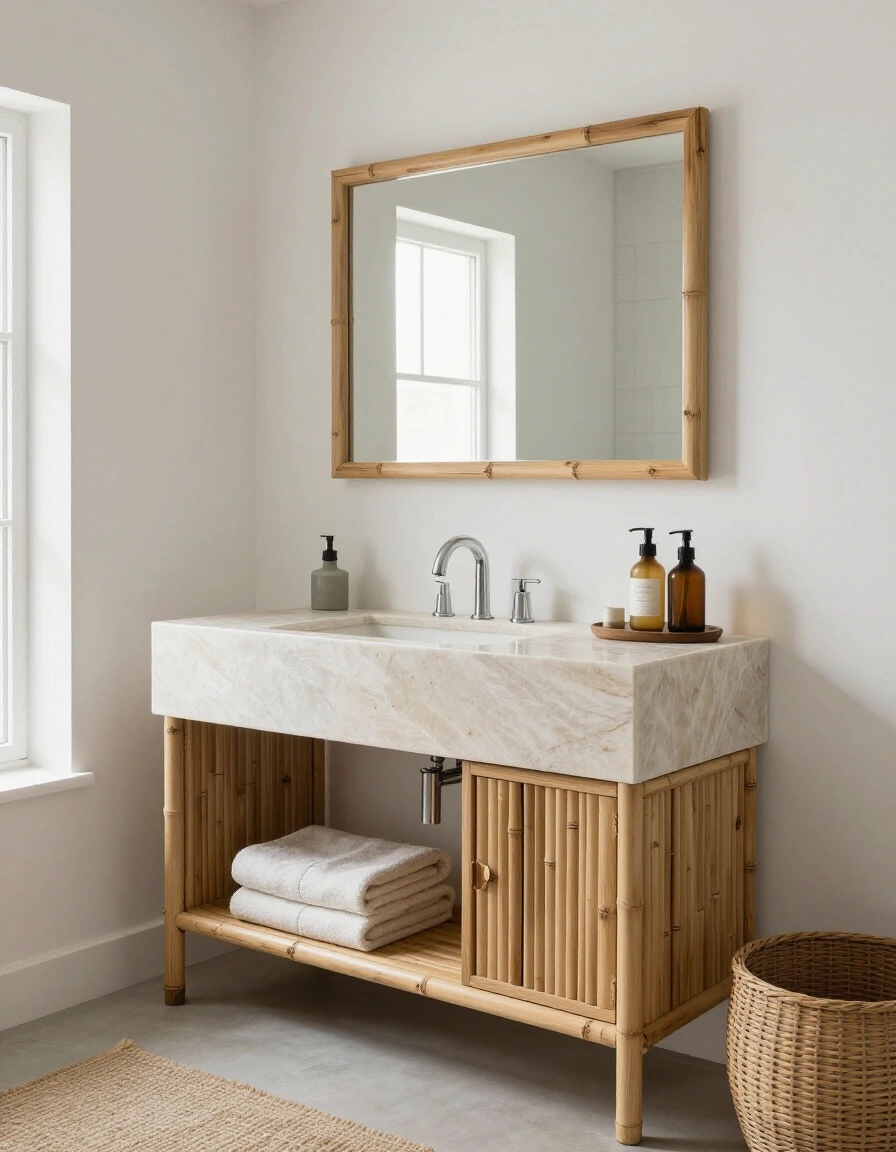 25. Zen Boho Bathroom Vanity