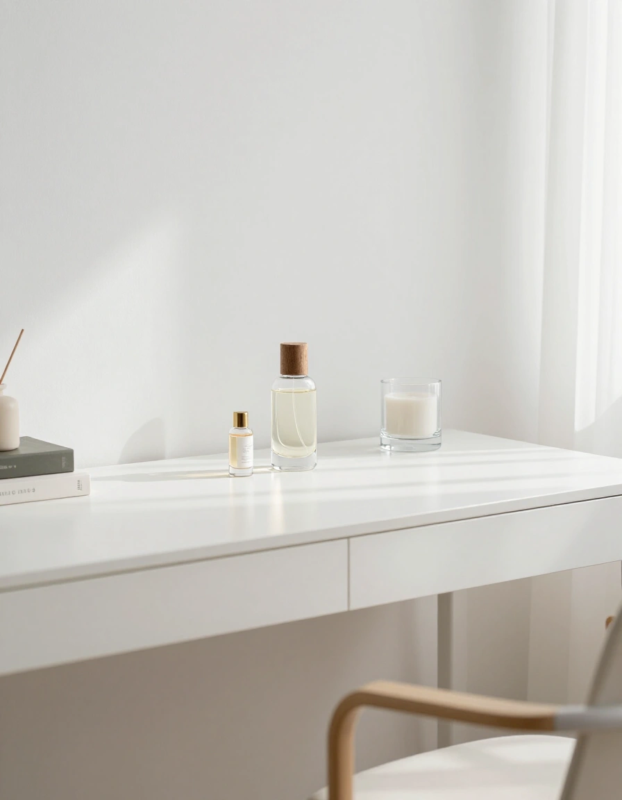 12. All-White Serenity Desk