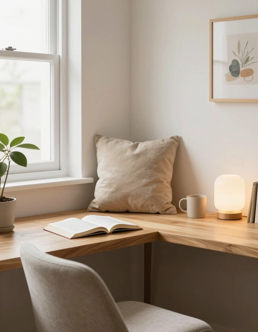 2. Cozy Corner Desk