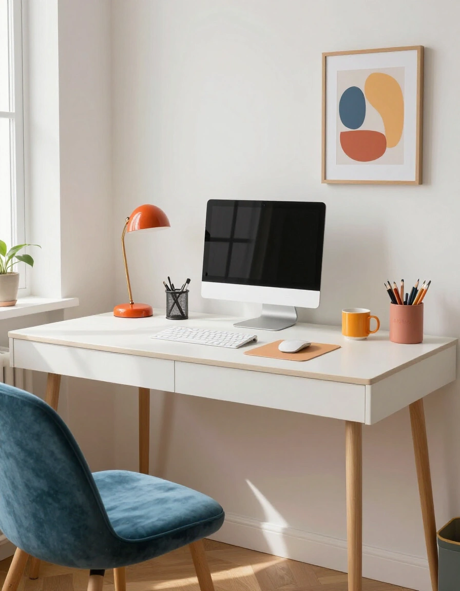 14. Eclectic Charm Desk